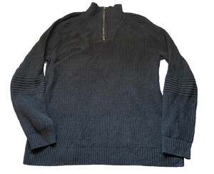 INC International Concepts Mens Grey Sweater Size 2XL MockNeck Athleisure Preppy